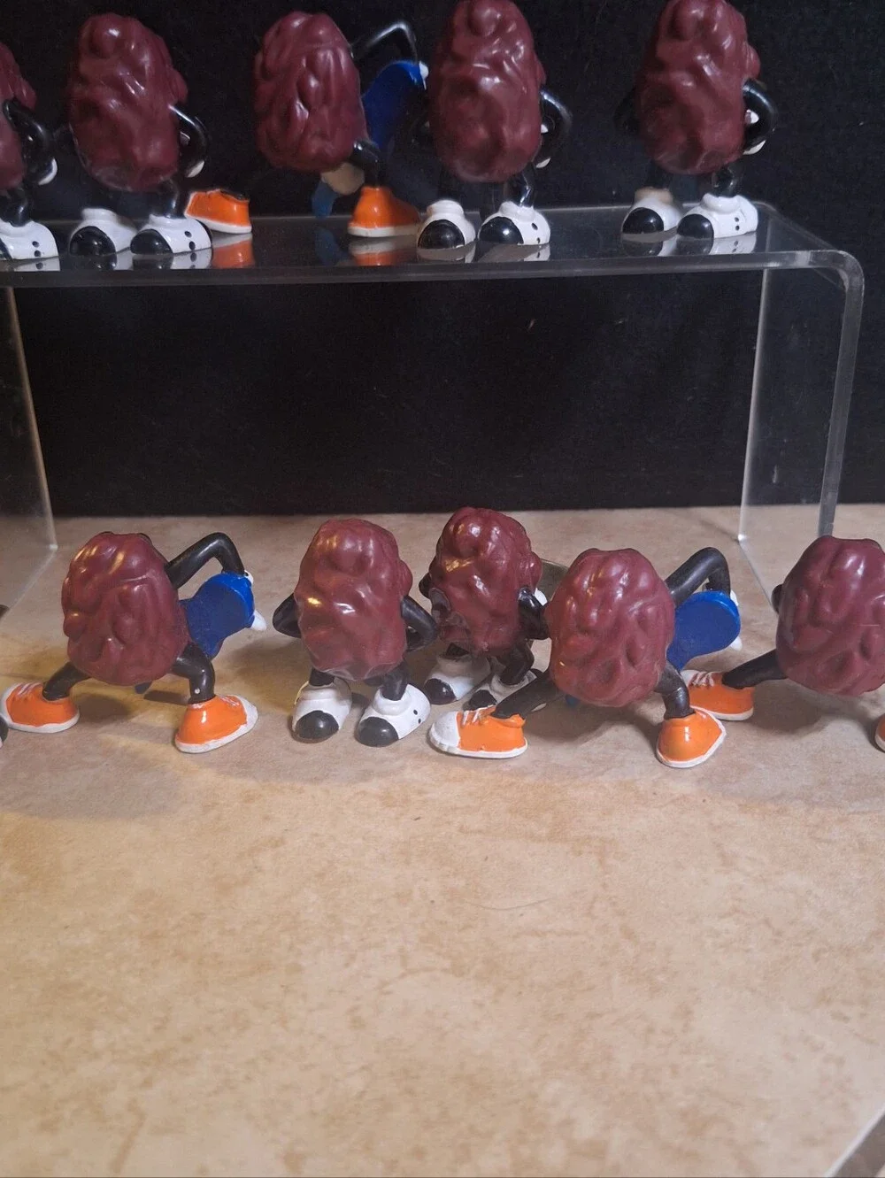 California Raisins 1987-88 Plastic Figurines Lot Of 11 Saxophone Guitar Musician